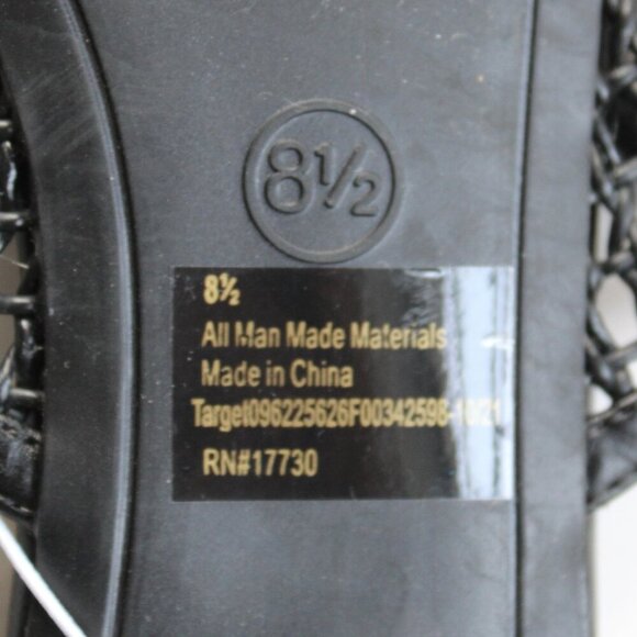 Universal Thread Target Women's Black Faux Leather Jen Mules Flats Size 8.5 NWT - Picture 4 of 5